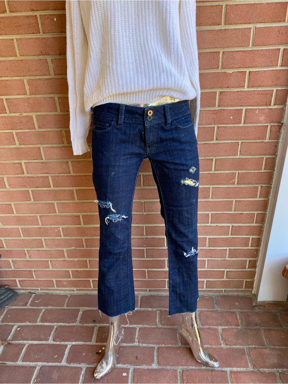Vintage Y2K RED by Miss Me Lucille Low Rise Distressed Flare Jeans 29